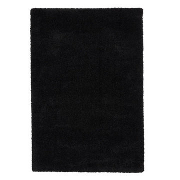 Black Super Soft Shaggy Luxury Floor Rug 5cm Long Pile